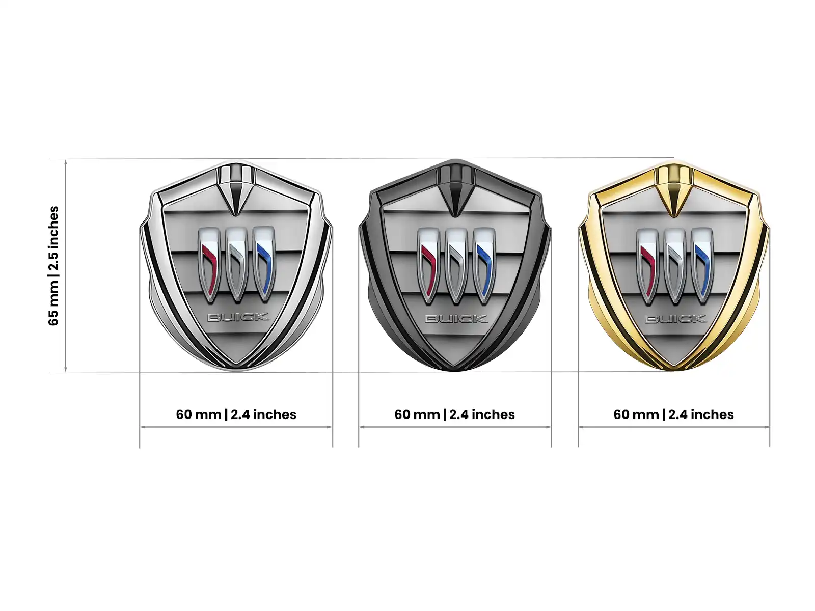 Buick Emblème Métal Insigne Design Force Modulable
